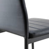 4x Modern Dining Room Faux Leather Chair Black Padded Seat Kitchen Set High Back