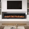 LED Fireplace Media Wall Fire Wall Mounted / Standing Electric Heater 40-100in