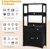 Freestanding Bookcase Bathroom Storage Cabinet Kitchen Cupboard Shelf W/ 2 Doors