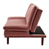 3 Seater Rose Pink Velvet Sofa Bed - Mondaine