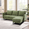 Corner Sofa Reversible Chaise Lounge 3-Seater Fabric L-Shaped Couch Seat Green
