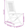 3 Piece Bistro Set Bamboo R9H5