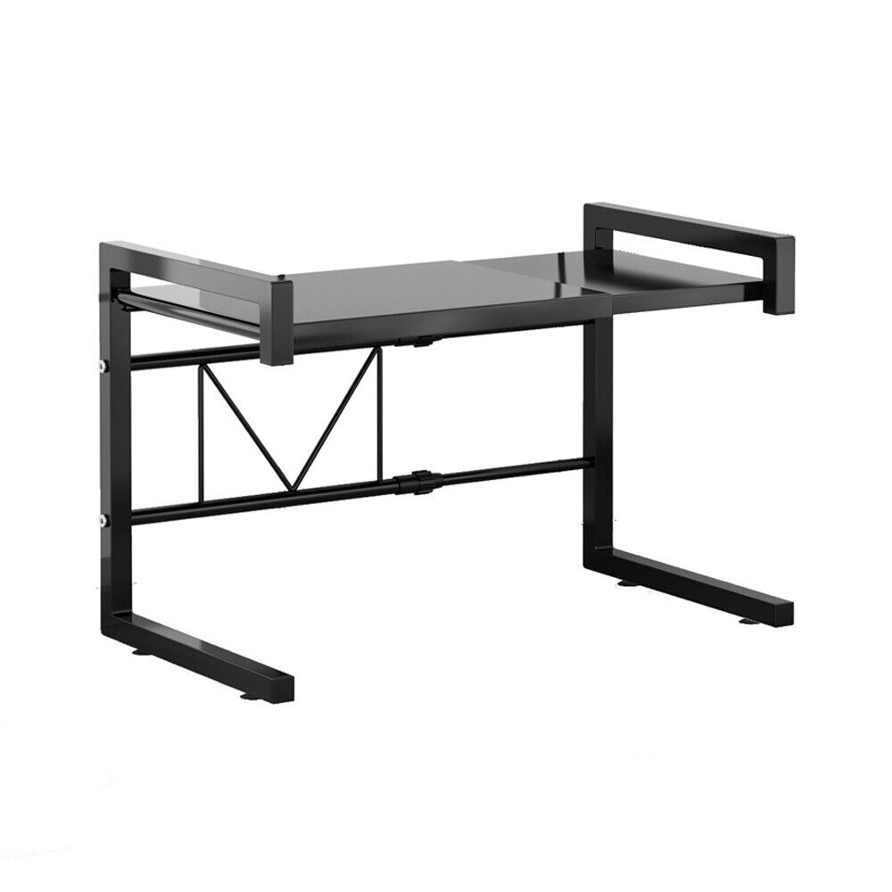 2/3Tier Extendable Microwave Oven Rack Stand Storage Holder Kitchen Corner Shelf