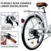 24/26inch Wheels Adult City Bike Vintage Women Bicycle 7 Speed lady Cycle Basket