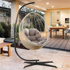 85" Metal Hammock Chair Stand Air Porch Swing Hanging Chair Holder Freestanding