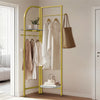 Durable Coat Rack Sturdy Entryway Garment Stand 180-90° Foldable Storage Shelf