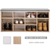 Shoe Storage Bench with Seat Cushion Cabinet Rack Shelves Hallway 10 Compartmen