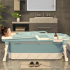 Lidded Bathtub Folding Portable BathTub Adult Kids Warm Spa Soaking Barrel Bucke