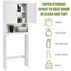 Over the Toilet Storage Cabinet Bathroom Organizer w/ 2 Doors & Adjustable Shelf