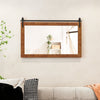 Bathroom Farmhouse Wall Mounted Mirror Explosion-proof Barn Door Style Mirror