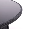 Rattan Tempered Glass Garden Tea Table Outdoor Patio Bistro W/ Umbrella Hole