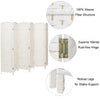 White Weave Wicker Folding 6 Panels Privacy Screen Room Divider Large 170*240CM