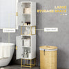 Tall Bathroom Cabinet Slim High Cupboard Storage Unit Shelving Narrow Tallboy
