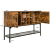 Drink Bar Cabinet Modern Sideboard Wine Rack Cupboard Bottle Storage Unit Brown