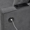 Sofa Bed Pull Out 2 In 1 Sectional Sleeper Couch With Storage, Cup Holder, Grau