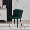 2/4/6 Pcs Dining Chairs Set Velvet Padded Seat Metal Legs Kitchen Armchair Home