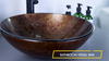 Bathroom Basin Tempered Glass Sink Clockroom Countertop Wash Bowl Tap Waste Set