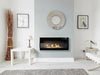 Bio Ethanol Fireplace 900x400 - Wall-Mounted - Black Matt - With Glass - Set
