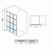 Walk In Black Grid Shower Enclosure Wet Room Screen 8mm Glass Panel 900x1850mm