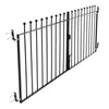 Vintage Wrought Iron Garden Gate Driveway Entrance Steel Metal Heavy Duty Ornate