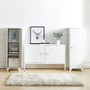 Metal Storage Cabinet Hallway Cabinet Sideboard with 2 Adjustable Shelf Cupboard