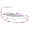 Smoked Oak 90 x 200 Wooden Bed E5O6