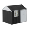 10ft x 8ft Metal Garden Shed Outdoor Bike Tool Storage House Dual Doors Lock UK