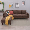 L-Shaped Corner Sofa, Sectional Couch with Built-in USB Port Chaise