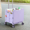 55L Folding Trolley Crate Boot Cart Mobile Shopping Camping Picnic Storage Box
