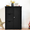 Bathroom Floor Cabinet Storage Cupboard Organizer W/Adjustable Shelf & 3 Drawers