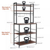 5 Tier Kitchen Bakers Rack Rustic Cabinet Storage Organizer Shelving Unit Stand