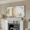XL Crystal Crush Diamond Wall Mirror Full Body Carved Knot Vanity Accent Mirror