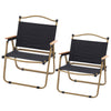 Black Folding Camping Chair Steel Frame Lightweight Portable Outdoor Picnic BBQ