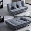Double Sleeper Couch Bed Seat 3 Seater Sofa bed Recliner Fabric Sofa Bed Grey
