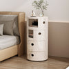 Plastic Storage Cabinet Floor Standing Round Cupboard Bedside Table Nightstand