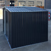 Lifelook 6ft x 8ft Garden Shed Tool Storage w/ Foundation Kit Vents Grey Black