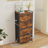 Smilesun 4 Drawers Chest of Drawers Fabric Wood Metal Storage Organiser Bedroom
