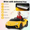 Toddlers 12V Ride On Toy Car Electric Vehicles with Remote Control-Yellow