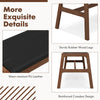 Upholstered Bench Solid Rubber Wood Frame Indoor Sponge Cushioned Bench