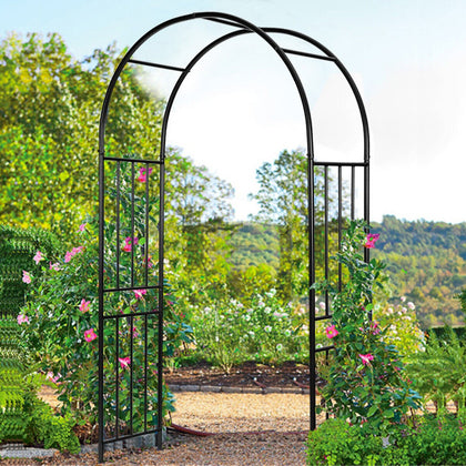 218x119x44CM Steel Garden Arch for Wedding & Climbing Plants with Stakes