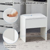 White Corner Dressing Table Makeup Desk Vanity Table 5 Drawers with Bubls