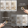 Large Hollywood Mirror Light Strip 58*46 LED Vanity Make Up Mirror USB Charging