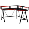 L Shaped Gaming Desk, Corner Computer Desk with Monitor Stand for Home Office, 1