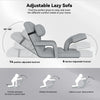 Floor Folding Chair 14 Positions Adjustable Floor Lazy Chair with Armrest Single