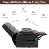 Massage Heat Armchair Single Sofa Electric Riser Lounge Recliner Chair Grey