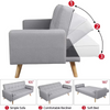 Fabric Sofa Bed 3 Seater Click Clack Living Room Recliner Couch Sofa Living Room