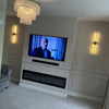 Media Wall Package With 60" Electric Fire & 2 Wall Lights