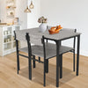 5 Piece Dining Table and Chairs Set Wooden Space Saving with Metal Frame Kitchen