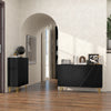 Storage Cabinet, Sideboard with Adjustable Shelves, Black