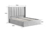 Brand New Double Size Bed Frame, with Lift Up Storage, Stunning Grey Fabric!